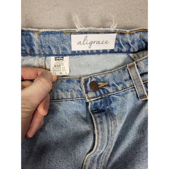 Vintage Levis 550 Jeans Women's JUNIORS 11 L (26 x 25) ALIGRACE Distressed Holes - Picture 5 of 10